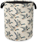 Vintage Mallard Duck Laundry Basket, Rustic Farmhouse Clothes Hamper, Oxford by Unknown