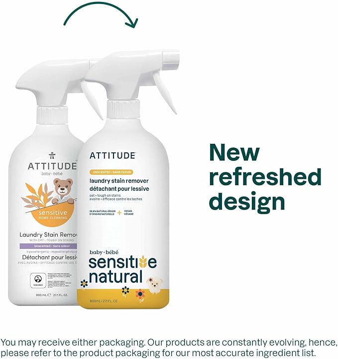 ATTITUDE Laundry Stain Remover for Baby Clothes, Plant- and Mineral-Based - Image 2