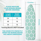 Seiritex Ironing Board Cover and Pad, Standard Size 15 x 54, Thick Padding - Image 5