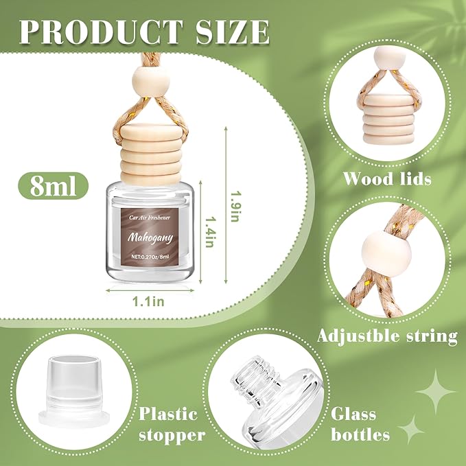6 Pack Car Air Freshener for Women, Long Lasting Slow-Release Natural Essential - Image 6