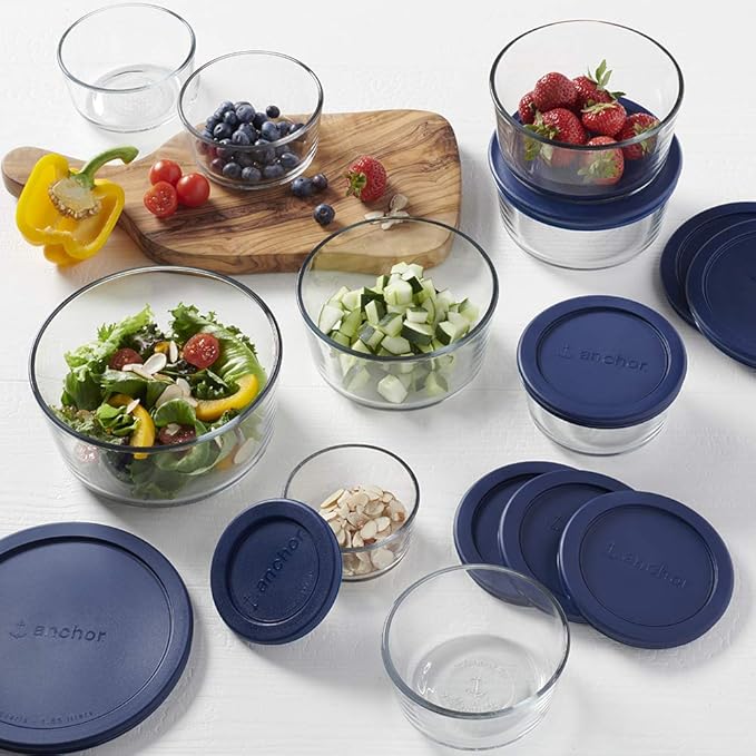 Anchor Hocking 18 Piece Glass Storage Containers - Image 3