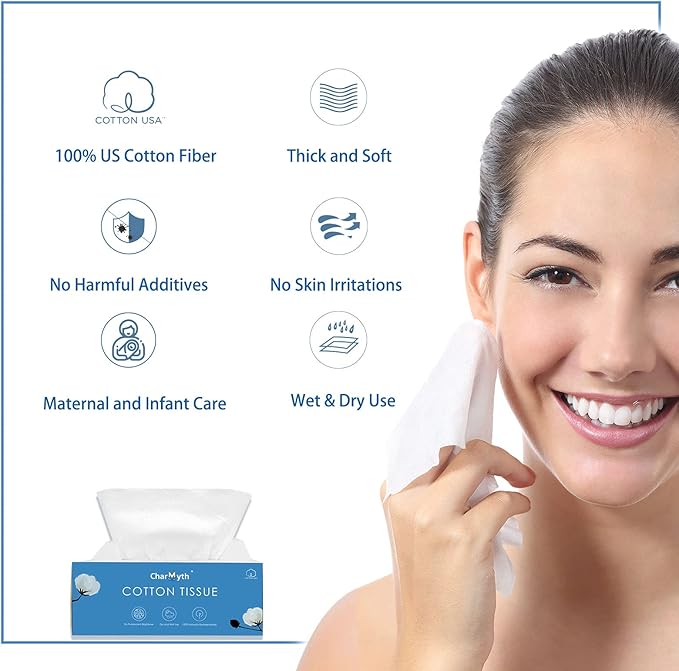 Extra Thick Disposable Face Towel, Disposable Makeup Removing Wipes, 100% USA - Image 5