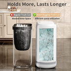Small Bathroom Trash Can with Lid, 3 Gallon Slim Garbage Bin with Pop-Up Lid & - Image 3