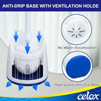 CELOX Toilet Bowl Brush and Holder, Compact Toilet Brush - Image 2