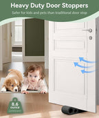 1.9 Inches Heavy Duty Door Stopper, 3 Pack Rubber Door Stop, Door Stoppers - Image 3