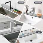 Stone Faucet Mat for Kitchen Sink, 2 Set/4PCS Quick Dry Diatomaceous Earth Tray - Image 8