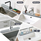 2 Set/4PCS Faucet Mat for Kitchen Sink Splash Guard Faucet Mat Absorbent - Image 8