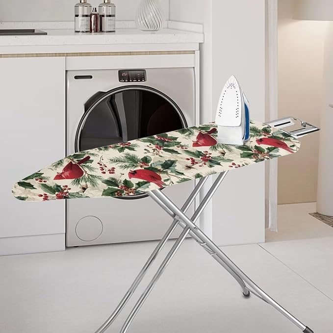 Christmas Cardinal Ironing Board Cover and Pad, Thick Scorch Resistant Padding - Image 2