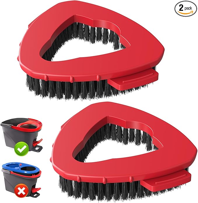 2 Pack 1-Tank Spin Mop Scrub Brush Head Replacement by Caehomly