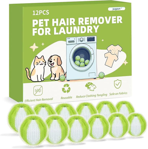12 PCS Pet Hair Remover for Laundry, Reusable Dog & Cat Hair Remover for Laundry by Jugpun