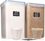 WHITE FEATHER SUPPLIES 2 PC Large Flour Sugar Storage Containers by WhiteFeather