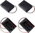 4 Pieces 3 Slots 1.5V AA Battery Case Holder Battery Spring Clip Storage Box - Image 2
