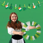 Weysat 120 Pcs St. Patrick's Day Clothes Pins 2.9 Inch Wooden Clothespins Deep - Image 5