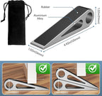 2 Pcs Heavy Duty Door Stopper for Bottom of Door, Aluminum & Rubber Door Stop - Image 2