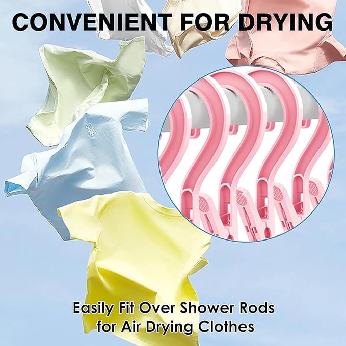 24pcs Laundry Hooks Clip Plastic Clothes Hangers Pins Super Strong Hanger Clips - Image 5