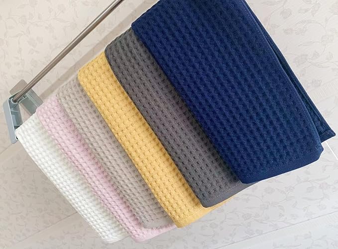 Mia's Dream Premium Cotton Waffle Bathroom Towel Set, 3 Pack Quick Drying - Image 7