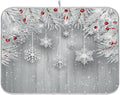 ALAZA Silver Christmas Tree Snowflake Dish Drying Mat by ALAZA