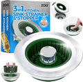 Upgraded 3in1 Kitchen Sink Drain Strainer & Sink Stopper, Stainless Steel by zaa