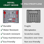 ROYAL CRAFT WOOD Luxury Bamboo Kitchen Drawer Organizer - Image 9