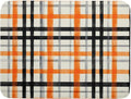 Fall Orange Black Buffalo Plaid Dish Drying Mat 18 x 24 Inch by APORTT