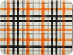 Fall Orange Black Buffalo Plaid Dish Drying Mat 18 x 24 Inch by APORTT