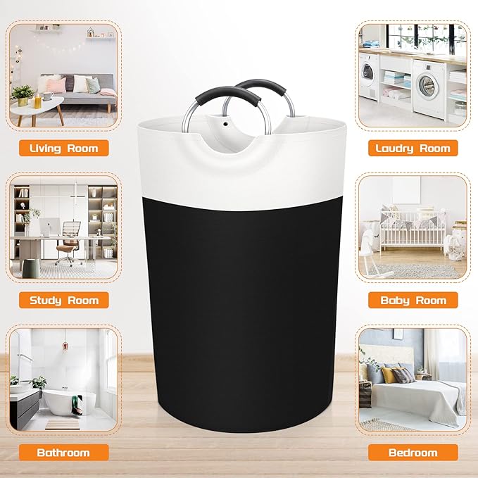 BlissTotes 75L Laundry Basket, Freestanding Laundry Hamper, Collapsible Dirty - Image 7