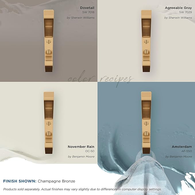 Amerock H37003CZ | Emerge Double Prong Decorative Wall Hook | Champagne Bronze - Image 3