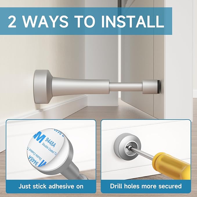 3PCS Spring Door Stoppers for Wall - Image 3