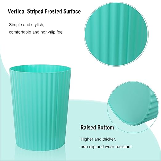 JiatuA Small Trash Can Plastic Wastebasket Round Garbage Container Bin - Image 3