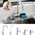 14.6 Inch Silicone Faucet Mat for Kitchen Sink Splash Guard - Image 4