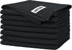 FIXSMITH Black Microfiber Cleaning Cloth -Pack of 8, Highly Absorbent Cleaning by FIXSMITH