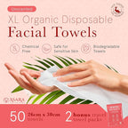 Clean Face Towels Disposable XL Facial Wipes | Add Water As a Makeup Remover | - Image 9