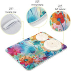 Colorful Beautiful Flowers Dish Drying Mat - Image 3