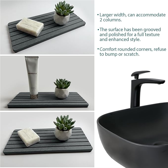 2 PCS Water Absorbent diatomite Coasters, Stone Drying mat - Image 7