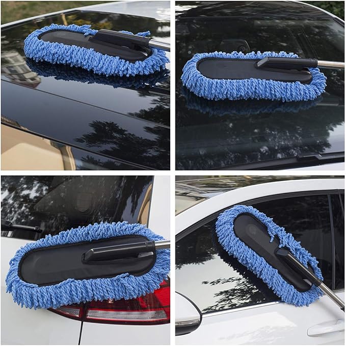 Microfiber Car Duster Exterior Scratch Free, Extendable Handle Interior - Image 4