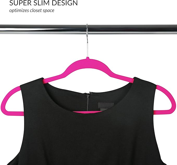Simplify Slim Velvet Clothes Hangers | 25 Pack | Non-Slip | Shirts | Suit | - Image 3