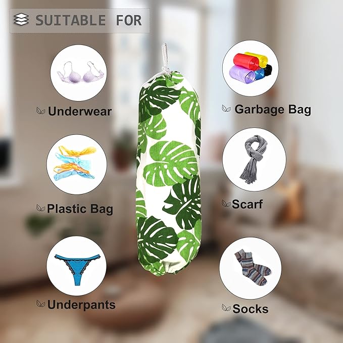 Green Wall Mount Plastic Bag Organizer - Image 5