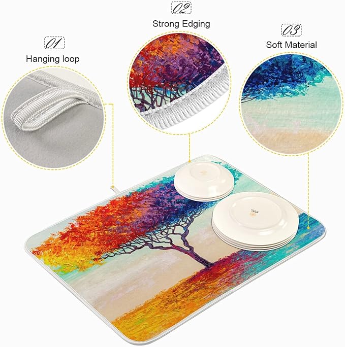 Absorbent Dish Drying Mat for Kitchen Counter - Image 4