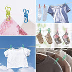 50pcs 2.2 Inches Colored Clothes Pins Waterproof Metal Chip Clips Steel Clip - Image 6