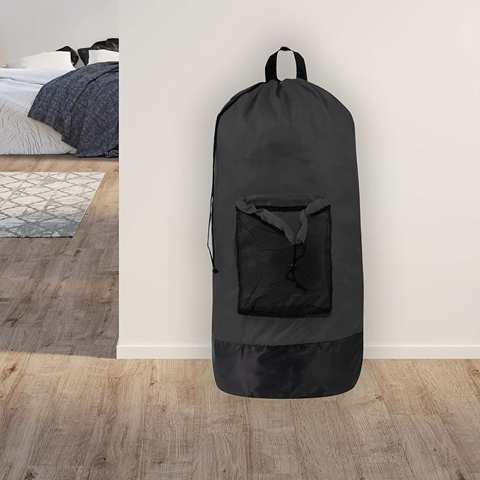 Laundry Bag Backpack with Shoulder Straps and Mesh Pocket Laundry Backpack - Image 5