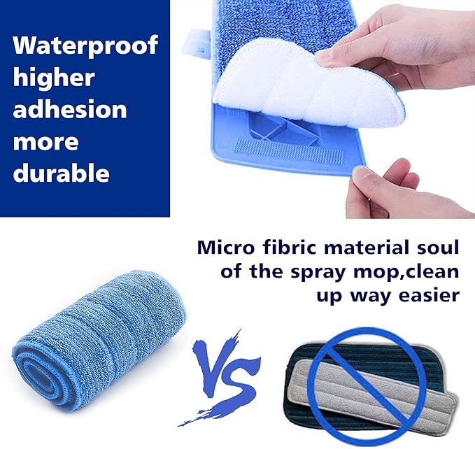 Replacement Washable Microfiber Absorbing Mop Head - Image 3