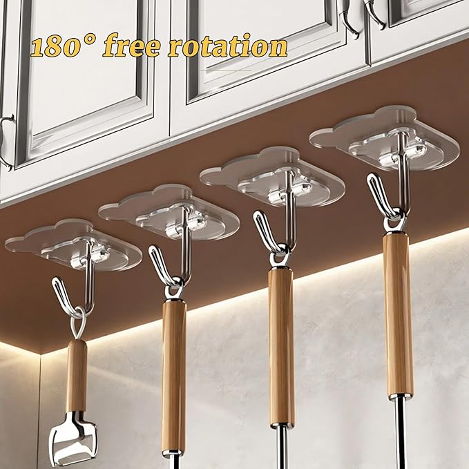 10 Pcs Heavy Duty Adhesive Hooks 10lb Max - Image 2