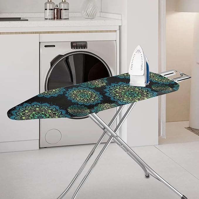 Mandala Lotus Flower Ironing Board Cover, Abstract Ethnic Floral 54x15 inches - Image 2
