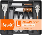 Lifewit Utensil Organizer for Kitchen Drawer, Expandable Cooking Silverware Tray by Lifewit