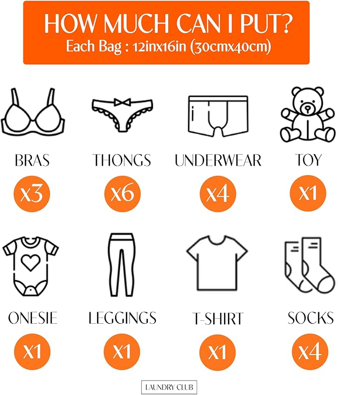 4 Pack Mesh Laundry Bags for Delicates 12inx16in, Dryer Safe, Breathable Fine - Image 5