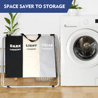 180L Large Laundry Basket, Freestanding Laundry Hamper, Collapsible Tall - Image 4