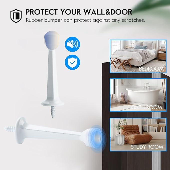 HOME MASTER HARDWARE 2-Pack Heavy Duty Solid Rigid Door Stop - Image 6