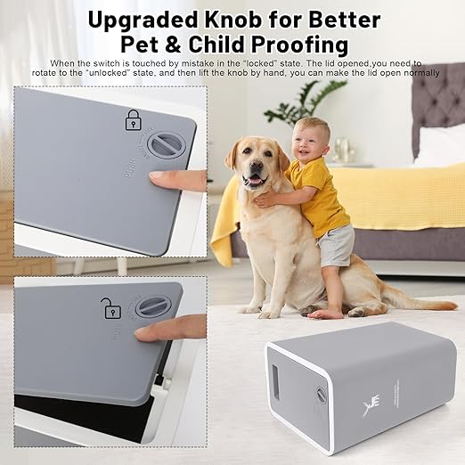 XPIY Trash Can with Lid, 2 Pack 4 Gallons/15 Liters Garbage Can with Press Top - Image 2