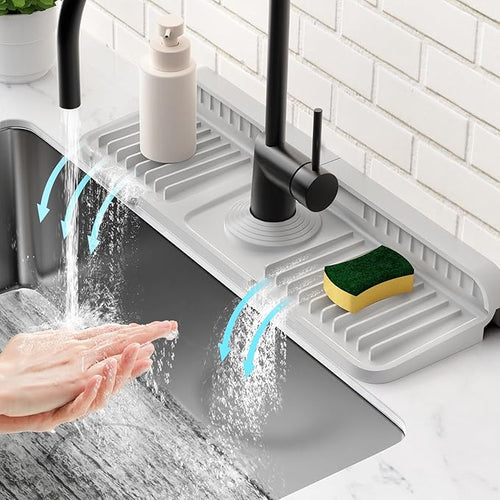 14.6 inch Faucet Mat for Kitchen Sink Splash GuardKitchen Sink Faucet Mat by Snoquir
