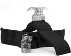 30 Pack Velvet Shirt Hangers, Non-Slip Slim Flocked Clothes Hanger by Sishynio